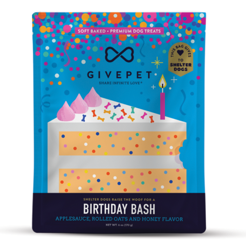 GIVEPET BIRTHDAY BASH 6 oz SOFT TREAT