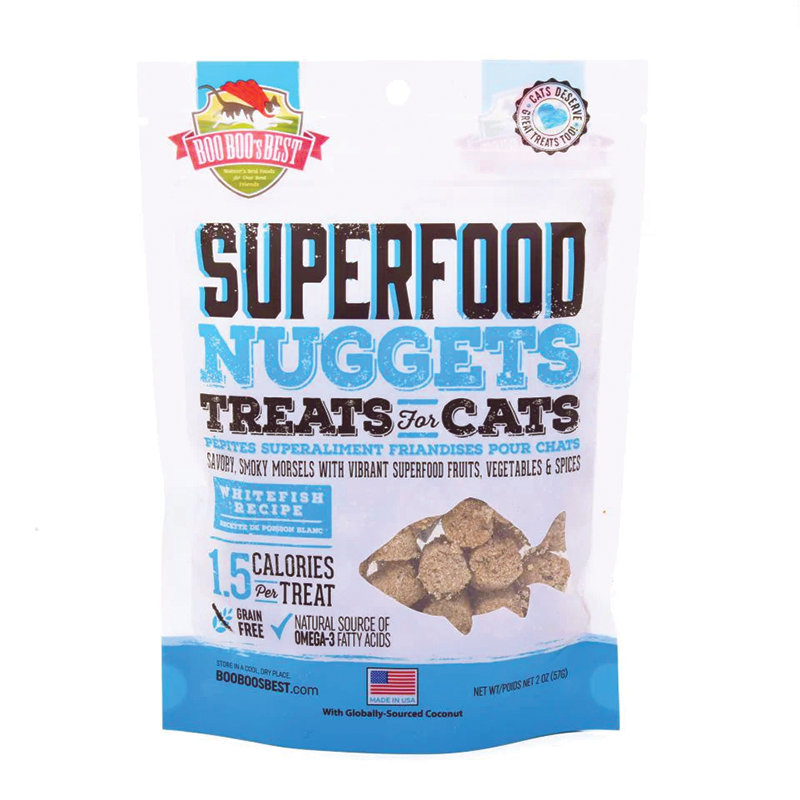 Boo Boo's Best SuperFood Nuggets Whitefish Recipe Cat Treats