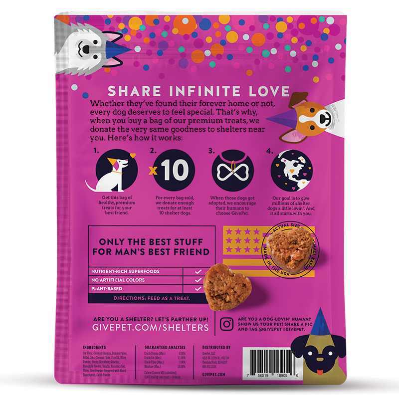 GIVEPET GOTCHA DAY PAW-TY 6 oz SOFT TREAT