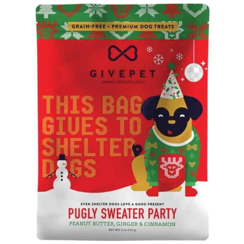 GIVEPET PUGLY SWEATER PARTY DOG TREATS