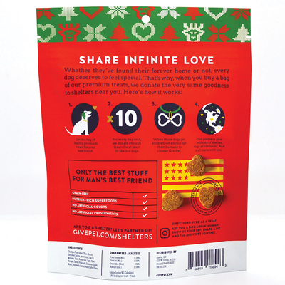 GIVEPET PUGLY SWEATER PARTY DOG TREATS