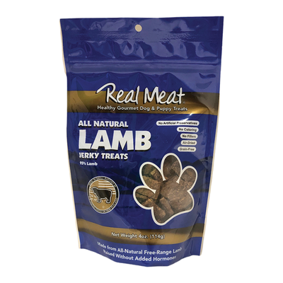 The Real Meat Lamb Jerky Treats 4oz