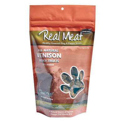 The Real Meat Venison Jerky Treats 12oz