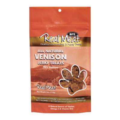 The Real Meat Venison Jerky Treats 4oz