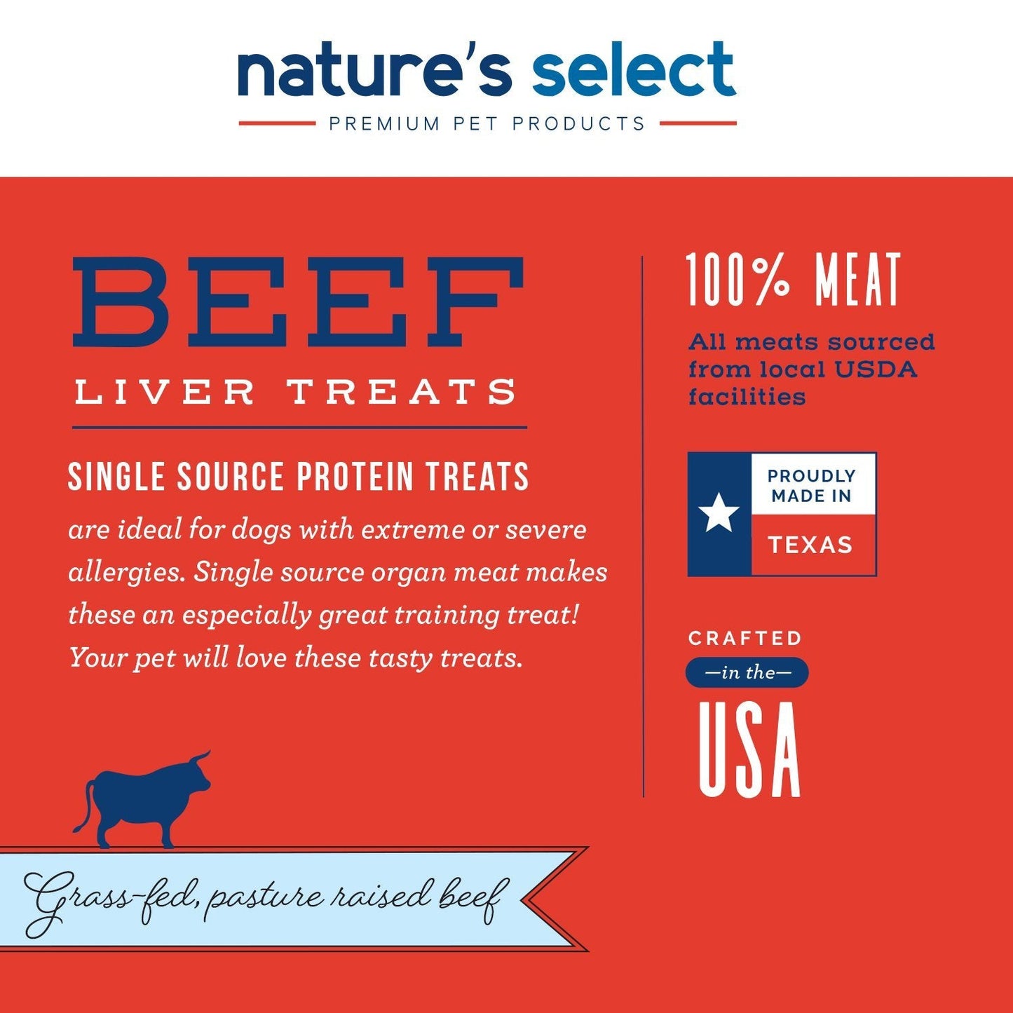 Nature's Select Beef Liver Treats for Dogs & Cats